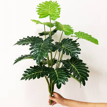 68cm 18 Heads Tropical Monstera Large Artificial Palm Tree Fake Palm Leaves Big Tree Foliage False Plants For Home Garden Decor 2024 - buy cheap