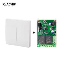 QIACHIP 433MHz RF Wireless RF Relay 2CH 6V 24V Receiver Smart Home Switch Module 86 Wall Panel Remote Control Switch 10A 2024 - buy cheap