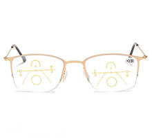 Fashion Ultralight Half-Rim Intelligent Progressive Multifocal Reading Glasses See Near and Far +1 +1.5 +2 +2.5 +3 +3.5 +4 2024 - buy cheap