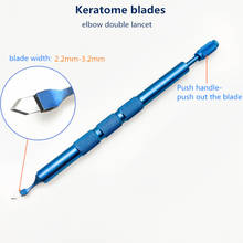 1set Ophthalmic surgery blades elbow double lancet Sapphire Keratome blade Sapphire ophthalmic surgical instrument 2024 - buy cheap