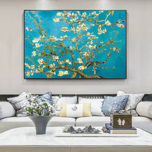 Pintura en lienzo de flores impresistas, carteles e impresiones de flor de almendro de Van Gogh, imágenes artísticas de pared para decoración de la habitación de los niños, Cuadros 2024 - compra barato