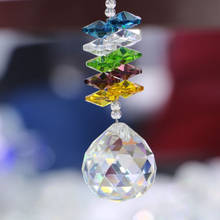 1 piezas hecho a mano Arco Iris Suncatcher cristal candelabro prismas colgantes Decoración de casa 2024 - compra barato