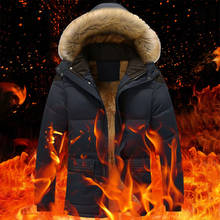 Winter Parkas Men Fur Collar Warm Thick Cotton Multi-pocket Hooded Parkas Mens Casual Warm Coats Outwear Plus Size Overcoat 2024 - buy cheap