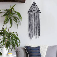 Gothic Evil Eye Black Dream Catcher Handmade Wall Hanging Knitted Tapestry with Tassel Home Decoration 2024 - buy cheap