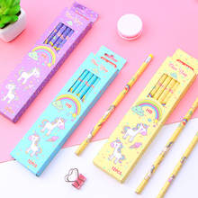 12Pcs/Set Cute Kawaii Cartoon Unicorn Pencil HB Sketch Items Drawing Stationery Student School Office Supplies for Kids Gift 2024 - buy cheap