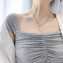 New Letter Card Beads Thai Silver Pendants Necklaces   Short Clavicle Chain Charm Necklace For Women Jewelry 2024 - buy cheap