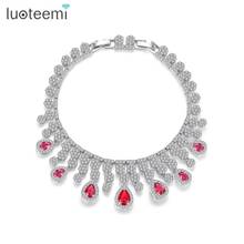 LUOTEEMI Luxury CZ Beads Tassel Bracelets & Bangles for Women Wedding Engagement Fashion Jewelry Bracciali Donna Christmas Gifts 2024 - buy cheap