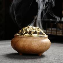 Ceramic Imitation Marble Incense Burner Portable Porcelain Censer Buddhism Incense Holder Home Tea House Yoga Incense Gift 2024 - buy cheap