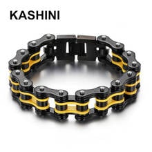 Men's Motorcycle Chain Bracelet Punk Bike Chain Bracelet Black Bracelet Stainless Steel Bicycle Chain Bracelet Couple Bracelet 2024 - buy cheap