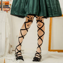 Calcetines por encima de la rodilla para mujer, medias por encima de la rodilla, estilo Harajuku japonés, Lolita, Ángel, Diablo 2024 - compra barato