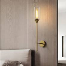 Lámparas de pared de poste largo con soporte de diseñador, apliques de pared modernos de lujo americano para dormitorio, sala de estar, iluminación de escalera 2024 - compra barato