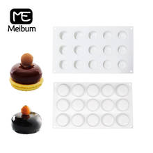 Meibum 15 cavidade oblate forma silicone bolo molde ferramentas de pastelaria chocolate muffin sobremesa pudim cozimento moldes acessórios 2024 - compre barato