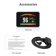HUD Display Head Up Display P16 Car GPS P16 OBD OBD2 Diagnostic Tool Projector Digital Speedometer Car Speed Security Alarm 2024 - buy cheap