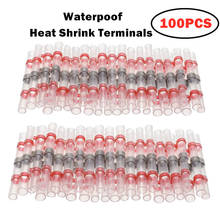 100PCS Waterproof Solder Seal Sleeve Splice Terminals Insulated Heat Shrink Electrical Wire Butt Connectors 22-18AWG Kit 2024 - buy cheap