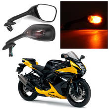 Para Suzuki GSXR retrovisores laterales para motocicleta para Suzuki GSXR 600 K 5 750, 1000 con señal de giro, luz K6 K7 K8 espejo 2024 - compra barato