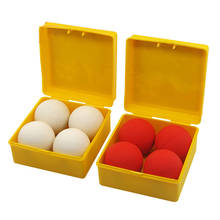 Bola de alta qualidade, melhor bola para quatro bola branca, vermelha, borracha macia, simulação de bola, truques de mágica, adereços para mágico, brinquedos para mágico 2024 - compre barato