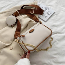 fashion chains women shoulder bags designer handbags luxury wide strap crossbody messenger bag lady small purses 3 bags set 2020 2024 - buy cheap