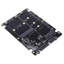 2 em 1 ngff m.2 b + m chave mini pci-e ou msata ssd para sata iii placa adaptadora para msata ssd completo/2230/2242/22x80 m2 2024 - compre barato