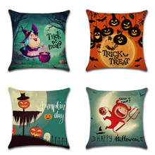 Fundas de cojín Happy Halloween, 2 uds., bonitas fundas de almohada de anime, sofá, silla, decoración 2024 - compra barato