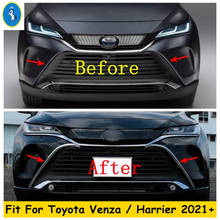 Front Grill Racing Grille Mesh Side Decoration Stripes Cover Trim ABS Exterior Fit For Toyota Venza / Harrier 2021 2022 2024 - buy cheap
