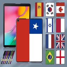 Carcasa trasera dura para tableta Samsung Galaxy Tab A 8,0 (2019) T290 T295, funda de plástico con patrón de bandera y Stylus gratis 2024 - compra barato