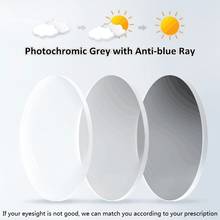 Photochromic Grey Lens Anti Blue Rays 1.56/1.61/1.67 Index Aspheric Optical Prescription Lenses Myopia Eyewear Hyperopia Glasses 2024 - buy cheap