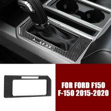 Автомобильная центральная консоль из углеродного волокна, панель переключения передач, наклейка для интерьера, защита центральной консоли для Ford F150 F-150 2015-2020 2024 - купить недорого