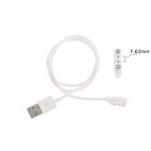 OOTDTY Magnetic USB Charging 2 Pins Distances 7.62mm Power Supply Cable For Smart Watch Charger Cable 2024 - buy cheap