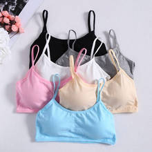 3pc/lot Young Girls Soft Cotton Bra Tube Top Puberty Breathable Underwear 2024 - buy cheap