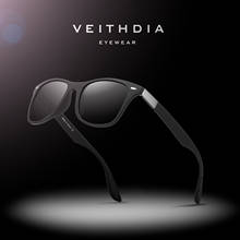 Veithdia óculos de sol polarizado uv400 unissex, óculos de sol de aço inoxidável tr90 para homens lentes uv400 para mulheres 3920 2024 - compre barato