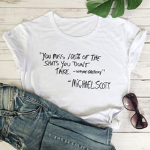 O escritório que você sente macio dos tiros t-shirt para mulheres personalizado michael quote gráfico engraçado premium chegada 2024 - compre barato