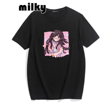 Футболки с рисунком аниме Mikan Tsumiki, женская футболка 2020, модная женская футболка, летние японские милые футболки в стиле Харадзюку для девочек, топы 2024 - купить недорого