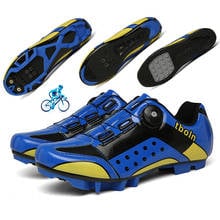 Zapatillas de Ciclismo para hombre, calzado transpirable con autosujeción para bicicleta de montaña, ultraligero, Atlético 2024 - compra barato