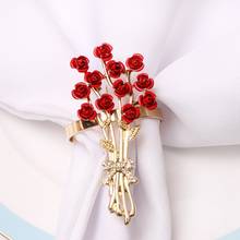 6Pcs Valentine's Day Series Rose Flower Napkin Button Napkin Ring 2024 - buy cheap