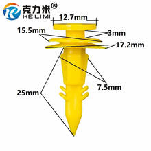 100 Pcs Car Trim Panel Tail Gate Retainer Rivet Yellow For Buick Jeep Cherokee Chrysler Fasteners Fixed Clips 2024 - buy cheap