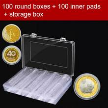 100Pcs 19/20/22.25/25/27/30mm Coin Capsules Case Collector Clear Round Coin Holder Protector Box for Coin Collection 2024 - buy cheap