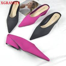 XGRAVITY-zapatos de cuña con punta cerrada para mujer, sandalias elegantes de seda, a la moda, para primavera y verano, B165, 2020 2024 - compra barato