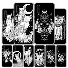 Чехол Witch cat magic для телефона Huawei P30 P40 P20 P10 Mate 30 20 10 P Smart Z Lite Pro Plus + 2019 2024 - купить недорого