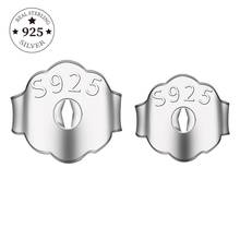 925 Sterling Silver Findings 4mm 6mm  Blocked Caps Earring Backs Stopper Scrolls Ear Post Butterfly For DIY Ear Accessories 2024 - buy cheap