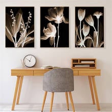 Цветы живопись тюльпан плакаты и принты абстрактные настенные художественные черно-белые цветы домашний декор настенные картины для гостиной 2024 - купить недорого