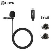 BOYA-micrófono Lavalier BY-M3, dispositivo Digital omnidireccional de vídeo de solapa de 6 metros, para Android, USB tipo C, teléfono inteligente, iPad Pro, Mac, PC 2024 - compra barato