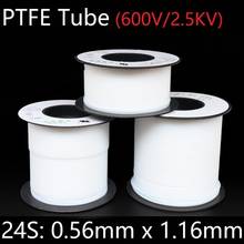 5M 24S 0.56mm x 1.16mm PTFE Tube T eflon Insulated Rigid Capillary F4 Pipe High Temperature Resistant Transmit Hose 600V White 2024 - buy cheap