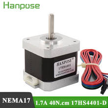 Motor paso a paso Nema 17 para impresora 3D, 40mm, 40NCM, 65oz.in, 1.7A, 17HS4401-D, CNC XYZ, 10 Uds. 2024 - compra barato