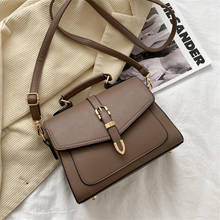 Женские дизайнерские винтажные кожаные сумки на плечо, женская сумка с клапаном, сумки через плечо, женская сумка-мессенджер, роскошная однотонная сумка 2024 - купить недорого