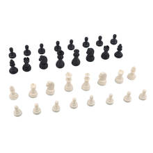 32 Medieval Chess Pieces/Plastic Complete Chessmen International Word Chess Game Entertainment Black&White 2024 - buy cheap