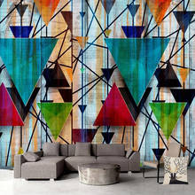 Papel tapiz fotográfico 3D moderno, murales geométricos De Color con personalidad, sala De estar, TV, sofá, estudio, pintura De pared 2024 - compra barato