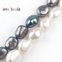 AA Natural White Black Pearls Beads 10-11mm Real Freshwater Pearl Bead Loose Pearl For DIY Bracelet Necklace Jewelry Making 2024 - buy cheap