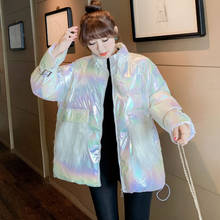 Glossy Down Cotton Jacket Bread Jackets Female Student Winter New Colorful Fashion Thick Warm Cotton Coat Casual Parka Overcoat 2024 - buy cheap