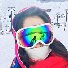 Men Women Single Layer Ski Goggles UV400 Anti-fog Ski Glasses Snow Snowboard Skiing Goggles 2024 - buy cheap
