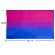 150*90 3x5 pés duplo costurado bissexual bandeira orgulho bandeira gay lésbica lgbt canvas cabeçalho 2024 - compre barato